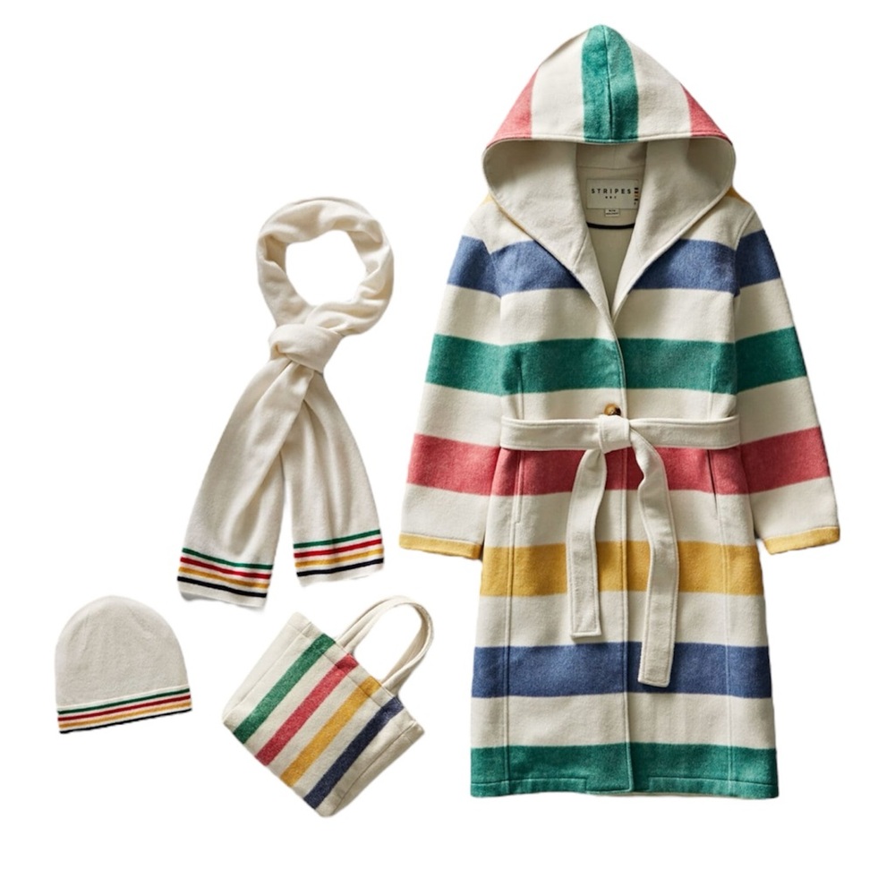 HBC Stripes Hudson’s Bay Company Blanket Coat - Picture 1 of 16
